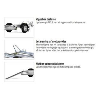 Brenderup MC 2 - motorcykeltrailer - 750 kg